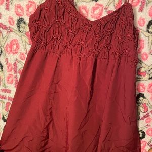 Burgundy mini dress